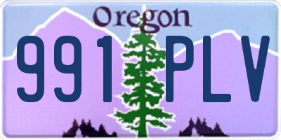 OR license plate 991PLV
