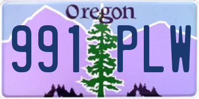 OR license plate 991PLW