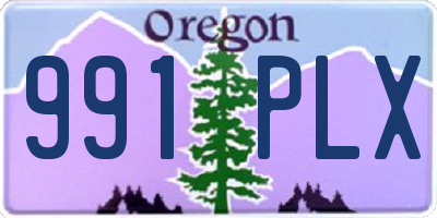OR license plate 991PLX