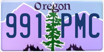 OR license plate 991PMC