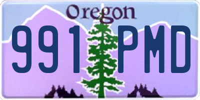 OR license plate 991PMD
