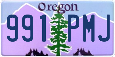 OR license plate 991PMJ