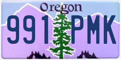 OR license plate 991PMK