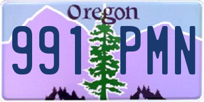 OR license plate 991PMN