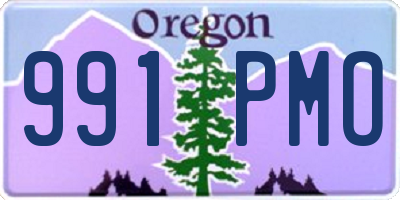 OR license plate 991PMO