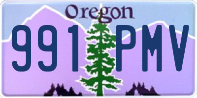 OR license plate 991PMV