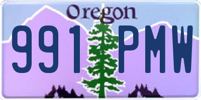 OR license plate 991PMW