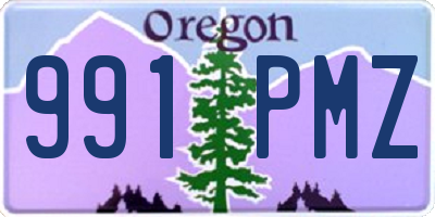 OR license plate 991PMZ