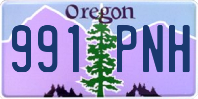 OR license plate 991PNH