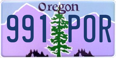 OR license plate 991POR