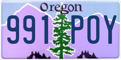 OR license plate 991POY