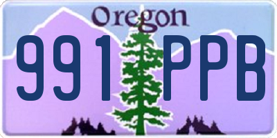OR license plate 991PPB