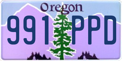 OR license plate 991PPD
