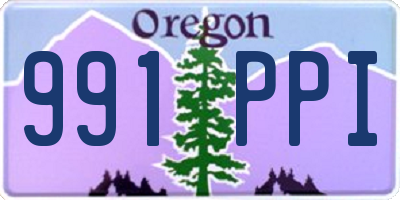 OR license plate 991PPI