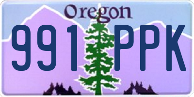 OR license plate 991PPK