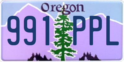 OR license plate 991PPL