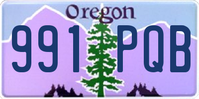 OR license plate 991PQB