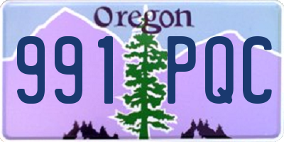 OR license plate 991PQC