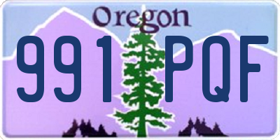 OR license plate 991PQF