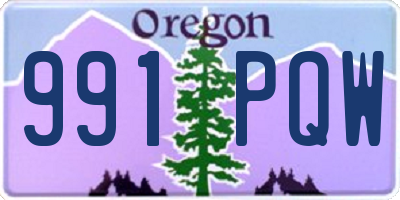 OR license plate 991PQW