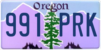 OR license plate 991PRK