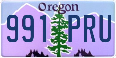 OR license plate 991PRU