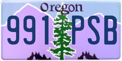 OR license plate 991PSB