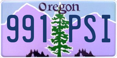 OR license plate 991PSI