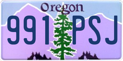 OR license plate 991PSJ