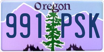 OR license plate 991PSK