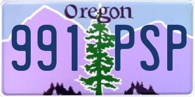 OR license plate 991PSP