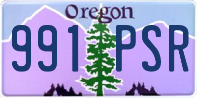 OR license plate 991PSR