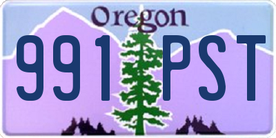 OR license plate 991PST