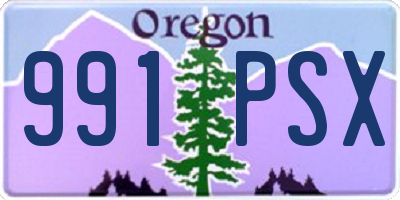 OR license plate 991PSX