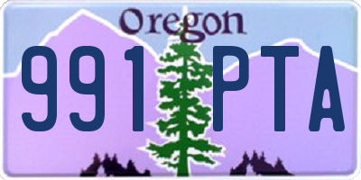 OR license plate 991PTA