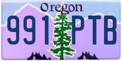 OR license plate 991PTB