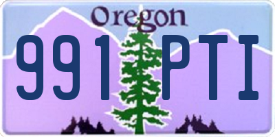 OR license plate 991PTI