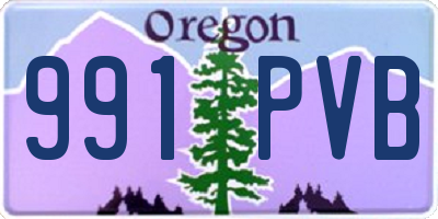 OR license plate 991PVB