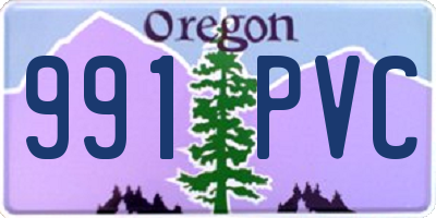 OR license plate 991PVC