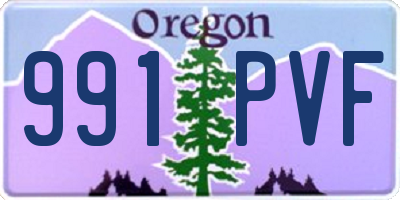 OR license plate 991PVF