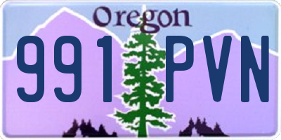 OR license plate 991PVN