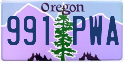 OR license plate 991PWA