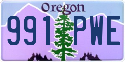 OR license plate 991PWE