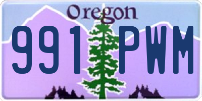OR license plate 991PWM
