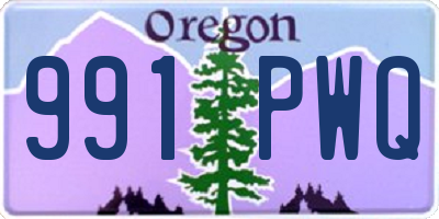 OR license plate 991PWQ