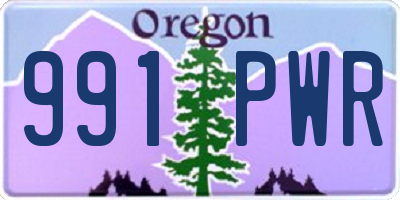 OR license plate 991PWR