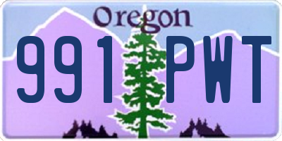 OR license plate 991PWT