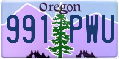 OR license plate 991PWU