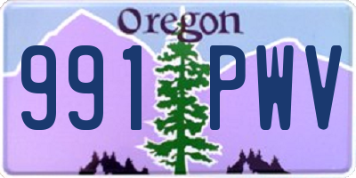 OR license plate 991PWV