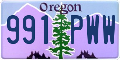 OR license plate 991PWW